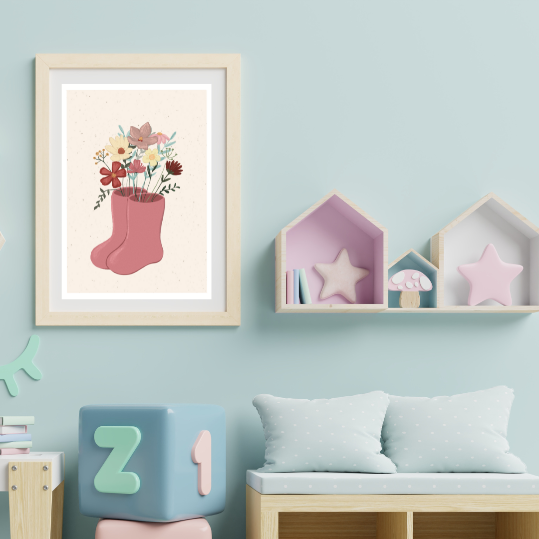 Blütenstiefel - Poster