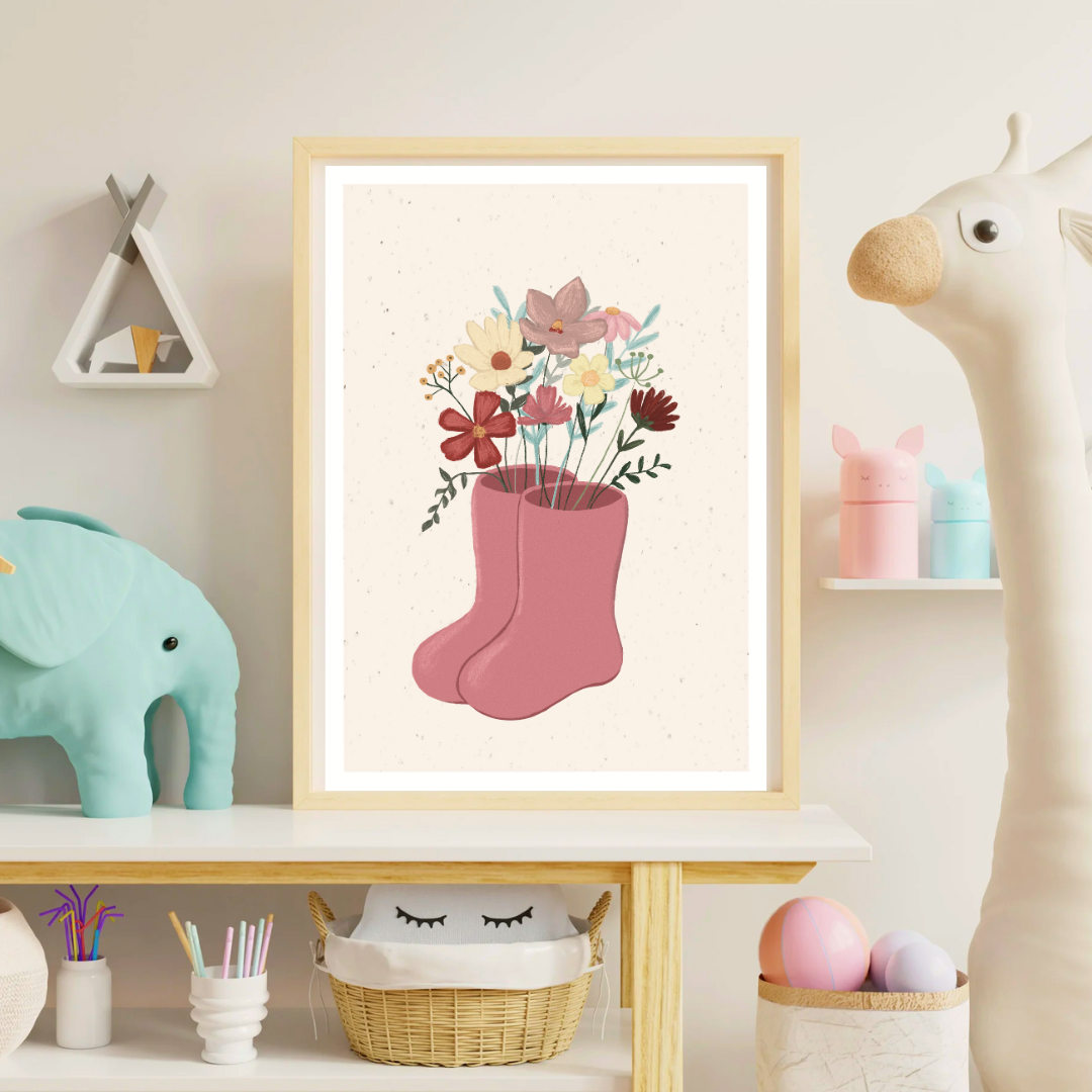 Blütenstiefel - Poster